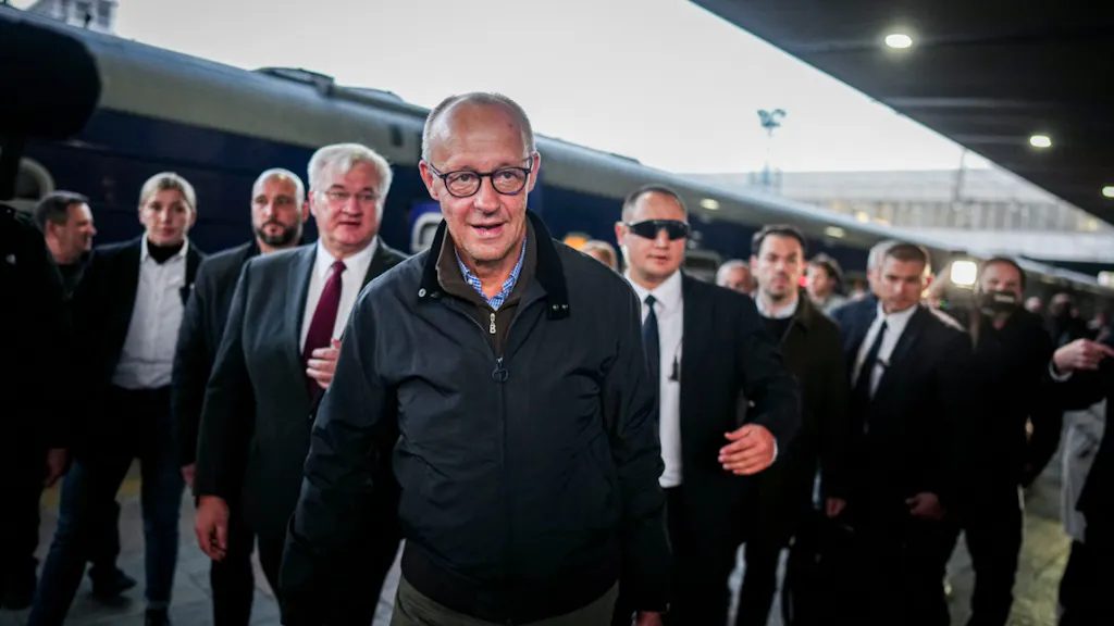 Drone Alert in Kyiv During Merz's Visit