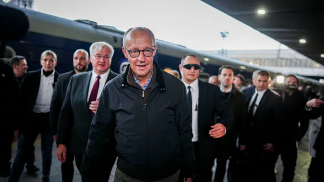 Drone Alert in Kyiv During Merz's Visit