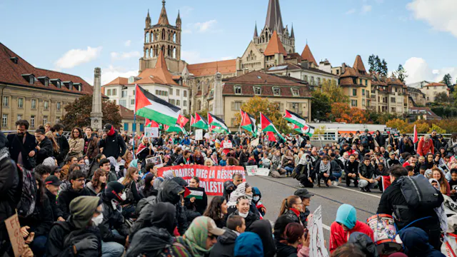 Gaza Solidarity Rally in Lausanne Results in Property Damage