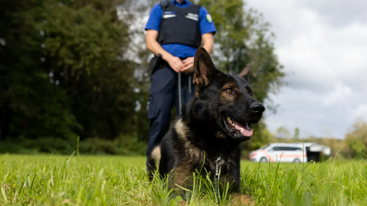 Swiss police dogs are training in Rome