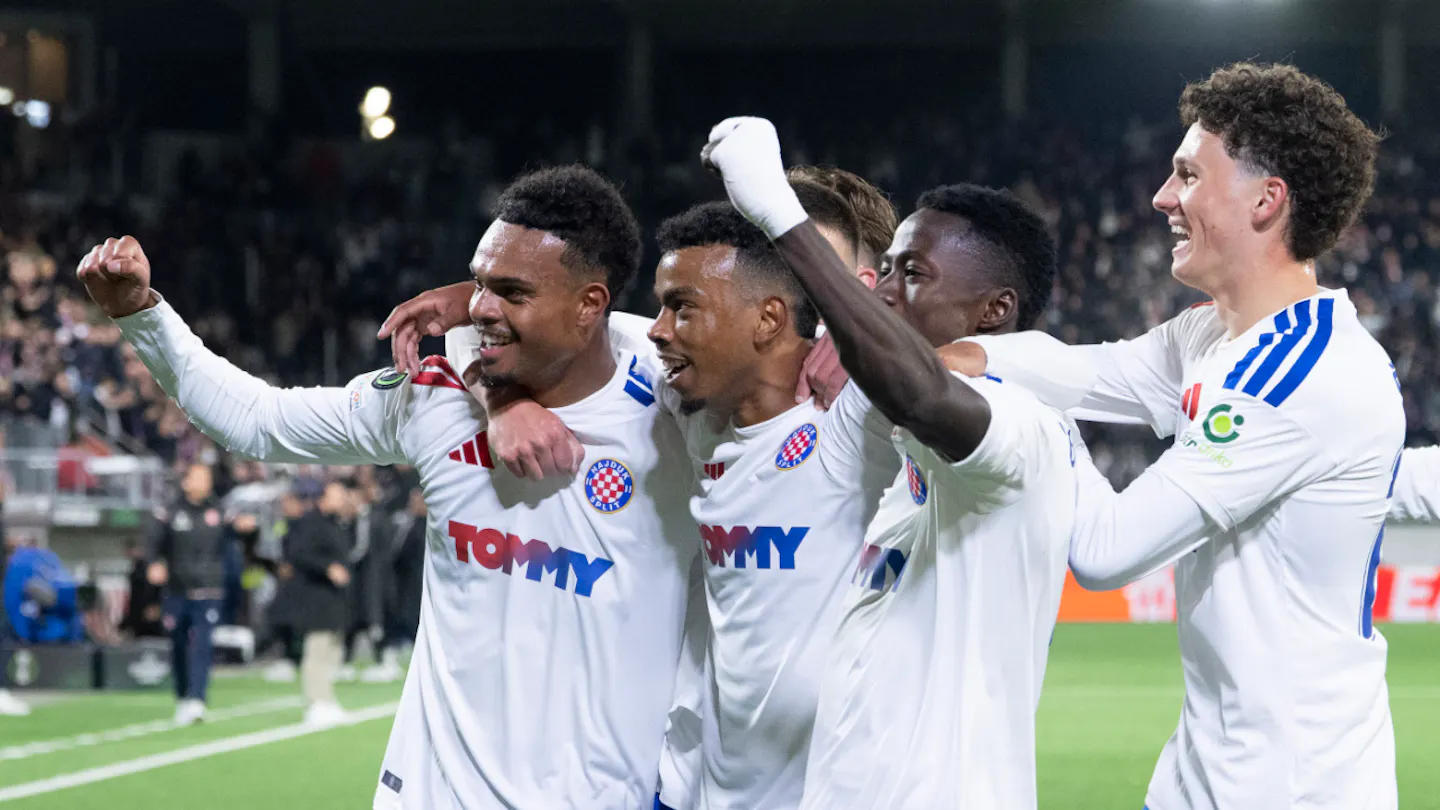La joie des joueurs de Split après le but de Dalisson