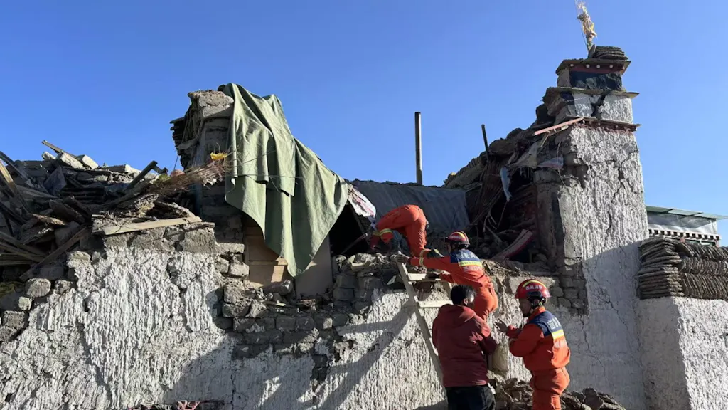Chine: un séisme de magnitude 7 frappe le Tibet
