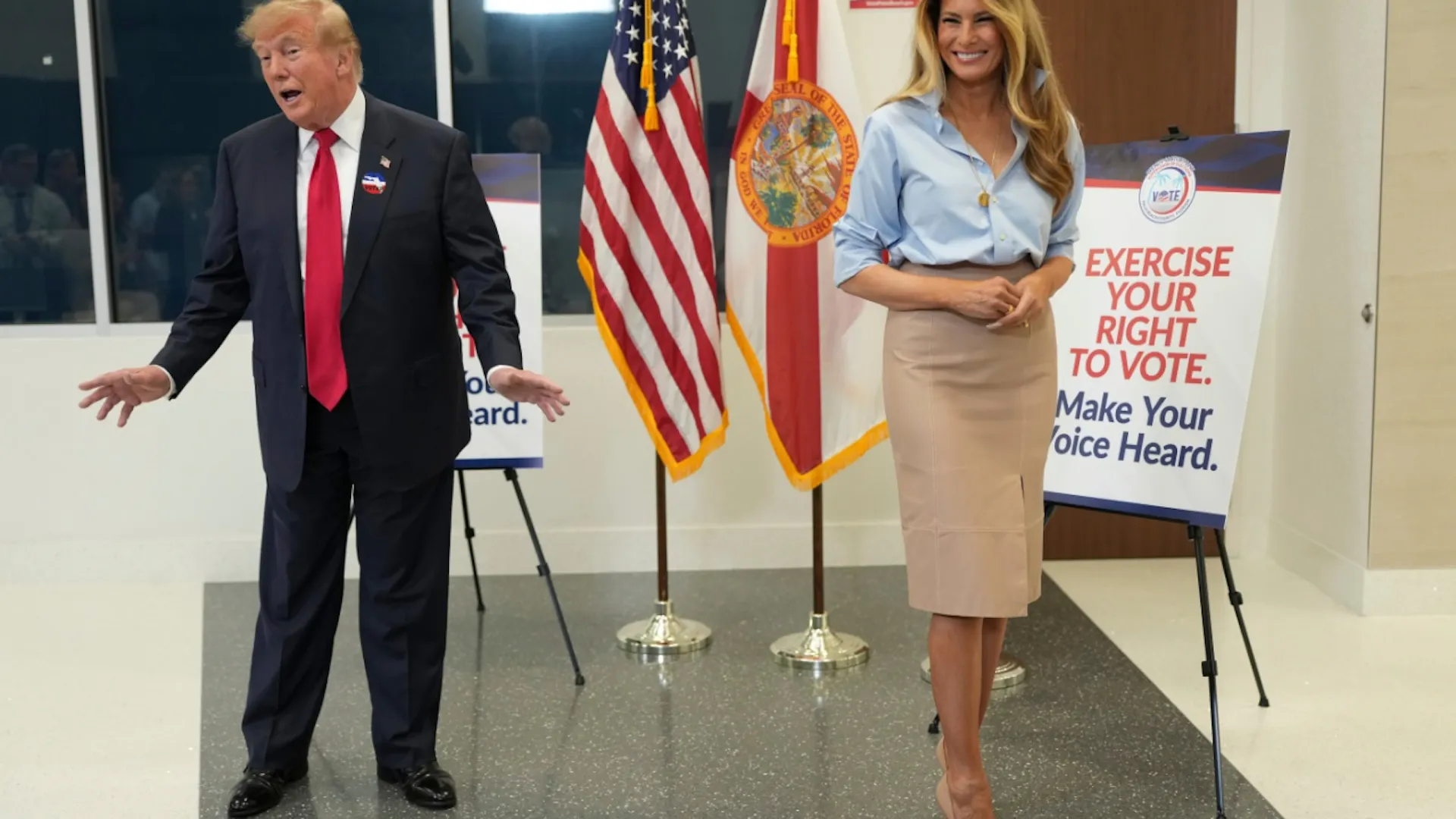 He came in person: Trump cast his vote in the midterms