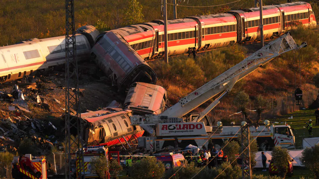 Rescue efforts continue following a train accident in Spain